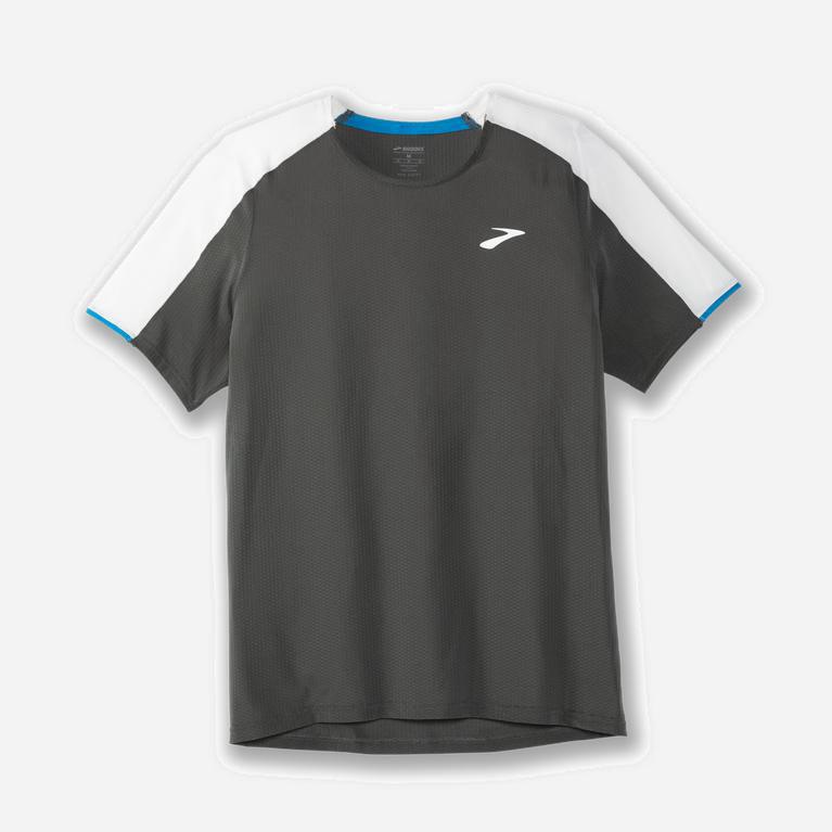 Brooks Atmosphere Mens Short Sleeve Running Shirt - Dark Oyster/Icy Grey - Philippines (401693JBY)